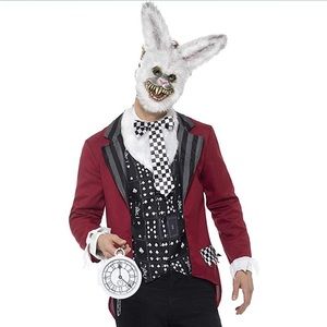 Mens XL White Rabbit Alice and Wonderland costume
